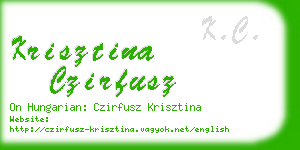 krisztina czirfusz business card